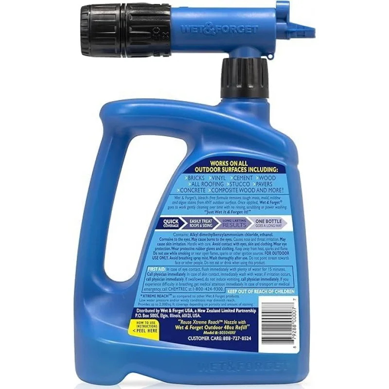 Stain Remover Multi-Surface Cleaner, Xtreme Reach Hose End with New & Improved Nozzle, 48 Fluid Ounces, 1   Refill