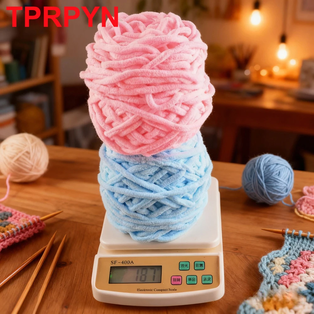 2Pcs Hand knitting Soft Polyester Yarn Bulky Roving Crochet thread knit Blanket sweater hat scarf line Crocheting bag slipper