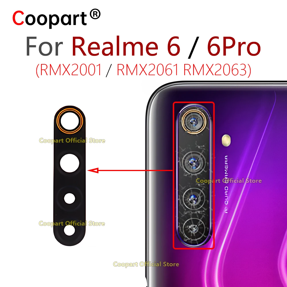 Szkiełko Obiektywu Tylnej Kamery do Realme 6 Pro 6Pro RMX2061 RMX2063 RMX2001