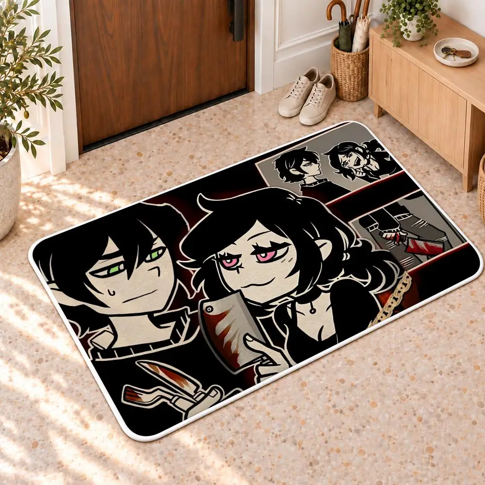 C-Coffin Of Andy And Leyley Floor Mat Flannel Rug Soft Non Slip Door Mat For Bathroom Bedroom Kitchen Living Room Home Decor
