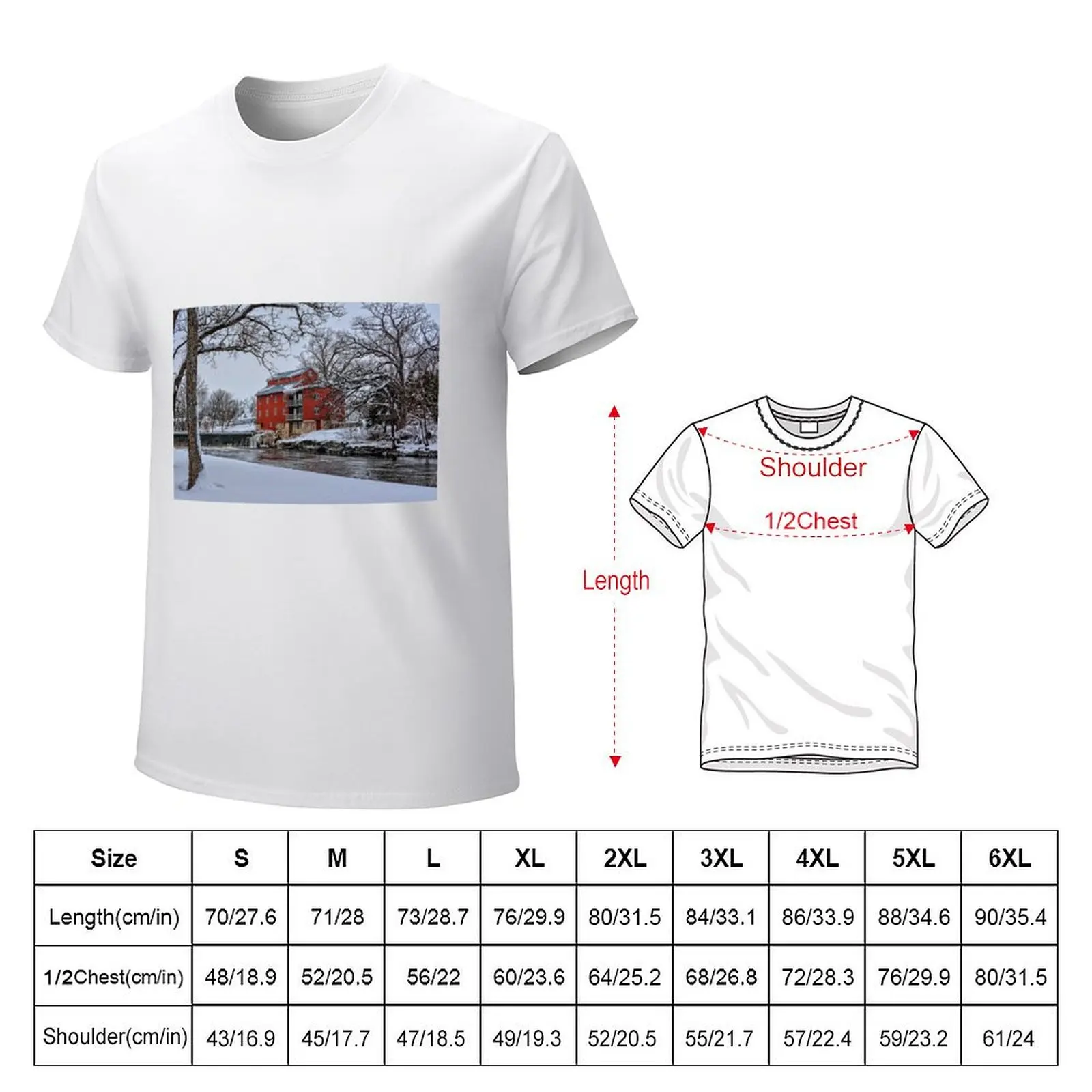 Winter Mill T-Shirt korean fashion tops Short sleeve tee men