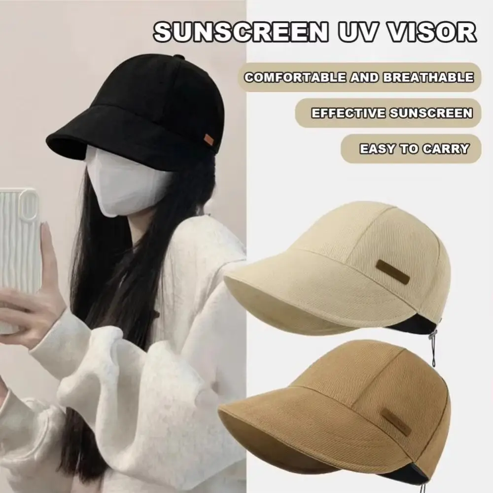 

Korean Style Wide Brim Bucket Caps Adjustable Sunscreen UV Beach Fisherman Hat Foldable Outdoor Women Summer Hats Travel