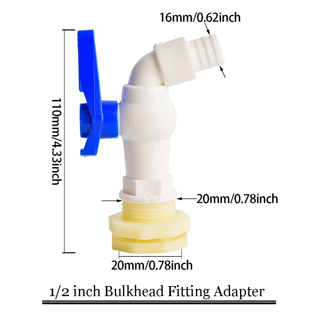 IBC Tank Tap Adapter Valve S60X6 Coarse Thread Garden Quick Connect Faucet 1/2 3/4\