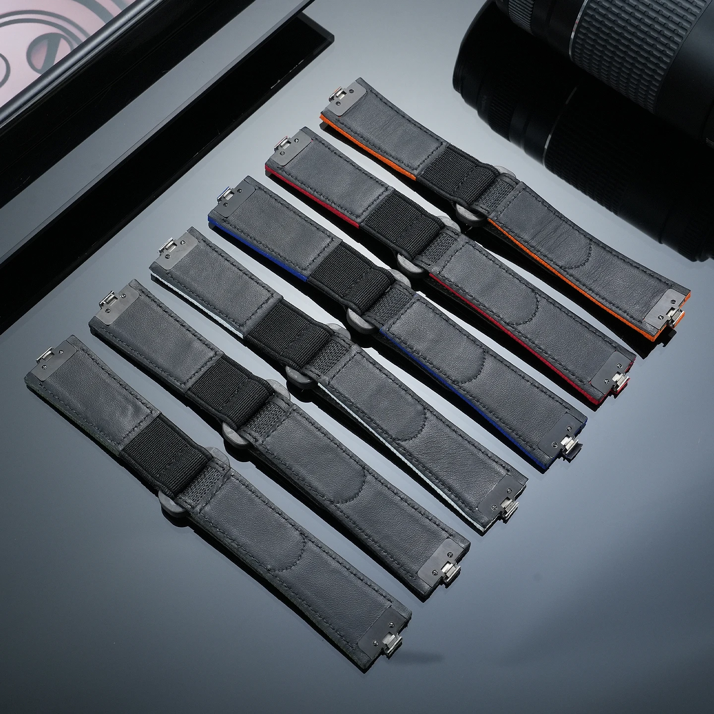 For Vacheron Constantin Overseas 4300V, 4500V, and 5500V Models: 7mm Calfskin Strap with FMK Fluororubber Quick-Release Buckle