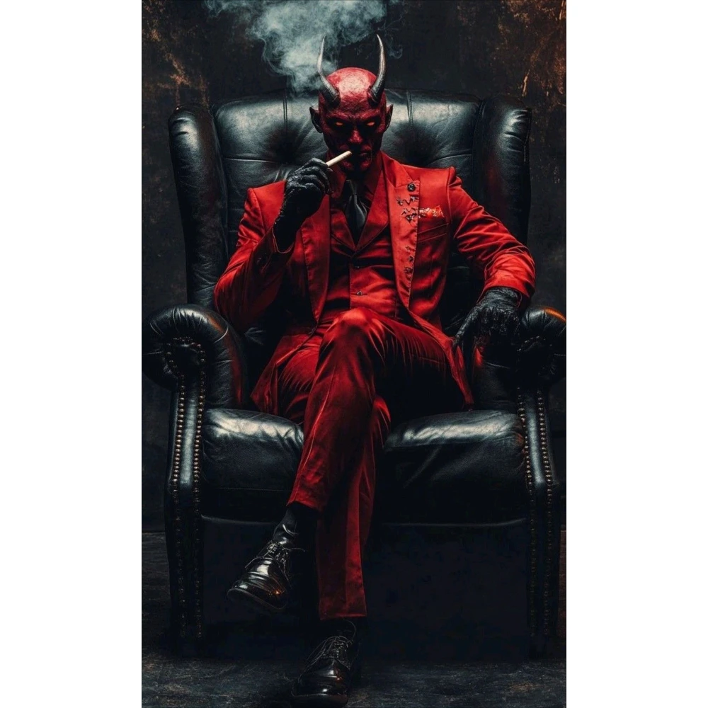 500/1000/1200/2000 PCS Jigsaw Puzzles Horror Mask Smoking Figure Family Activity Game for Gameroom Bedroom Home Decor