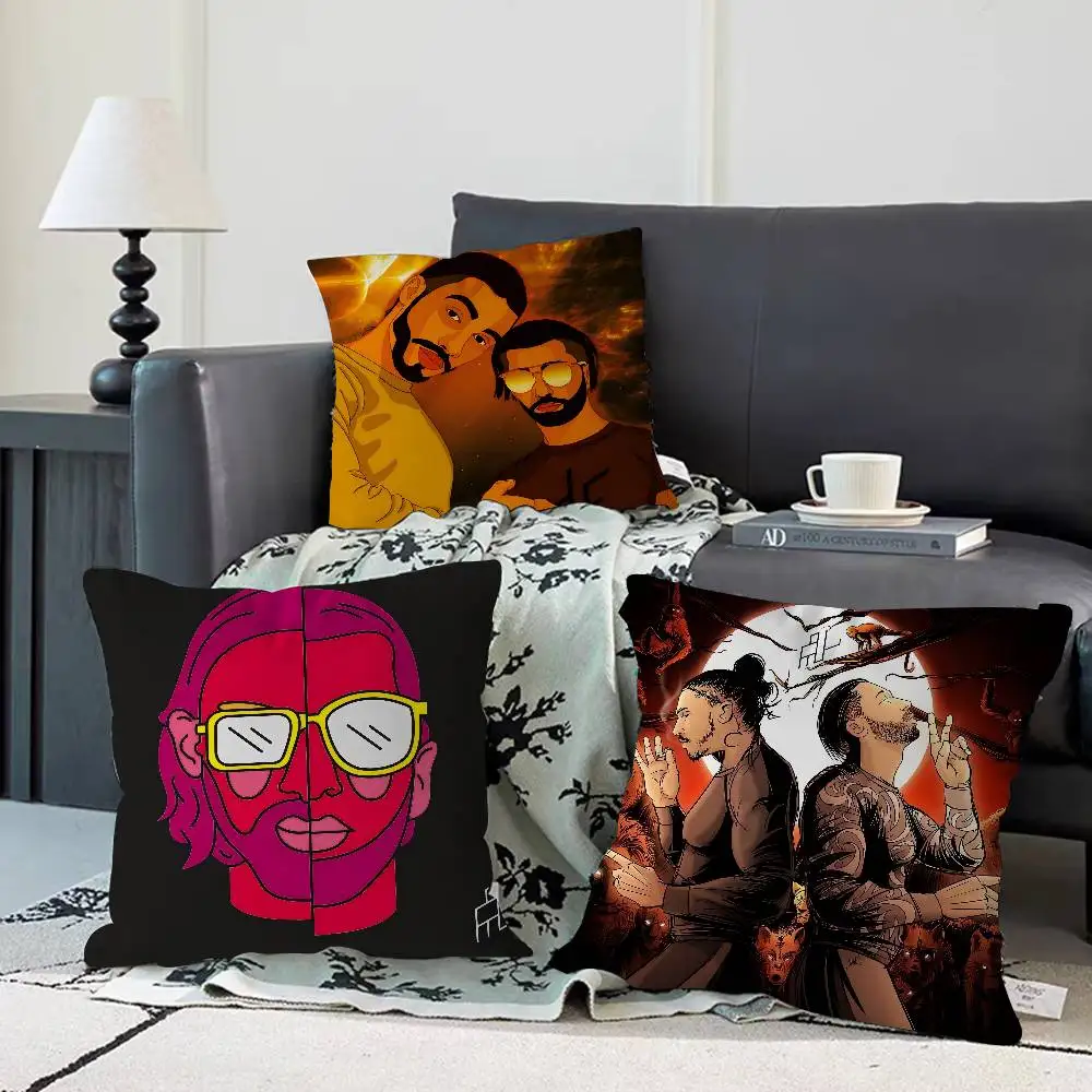 

PNL QLF Rapper Singer Decorative Room Aesthetics Pillow Case Home Decor Bedroom Sofa Bed Couch Pillow Cover 45x45