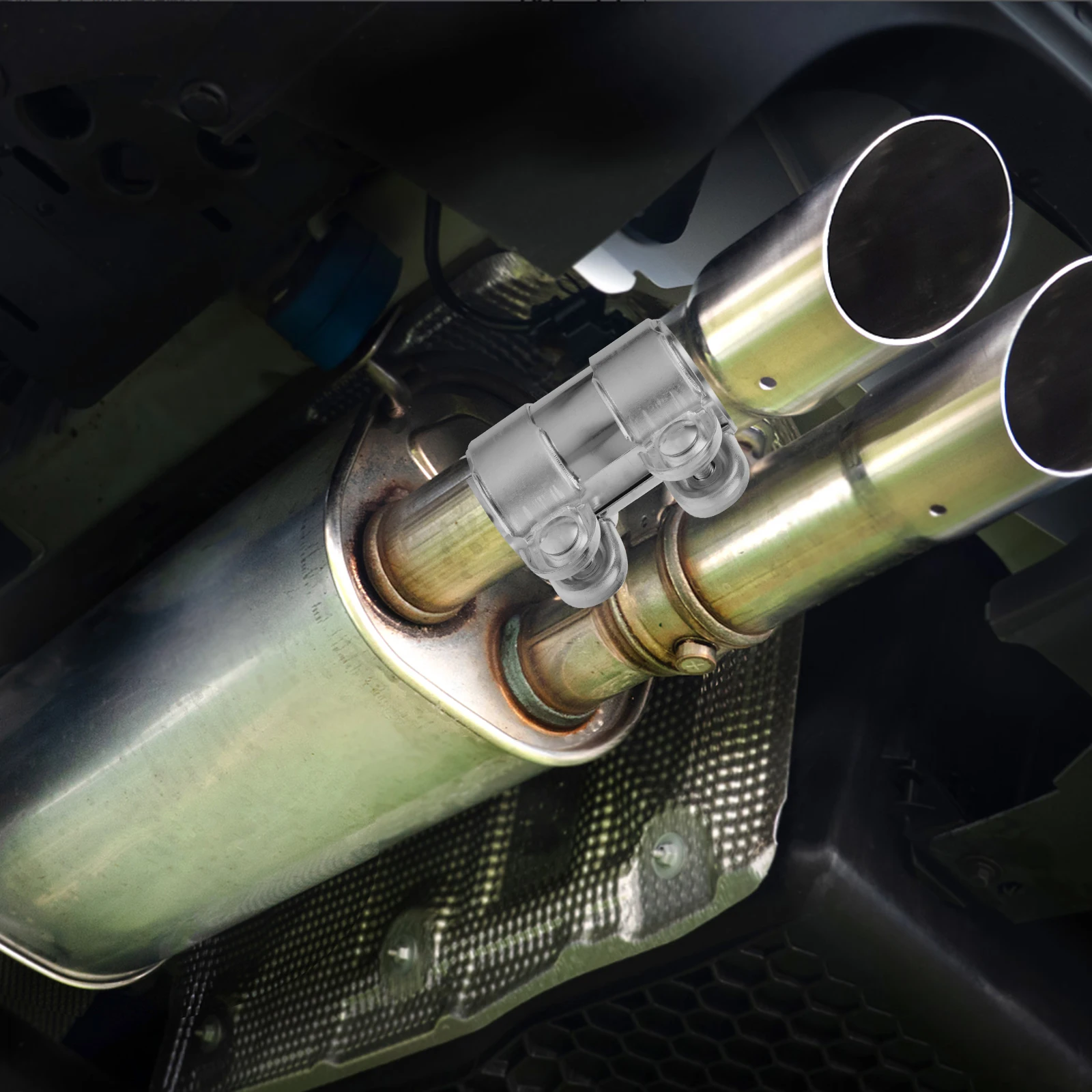 

Exhaust Clamps Stainless Steel Automotive Replacement 2 Inch Exhaust Pipe Repair Car Accessories Stable Safety
