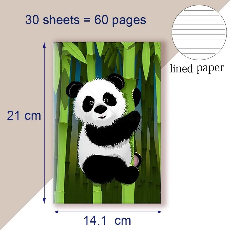 A5 Notebook Cute Cartoon Panda Kung Fu Note Book Diary Writing Supplies Memo Pad Creative Stationery Papelaria Notepad Gift