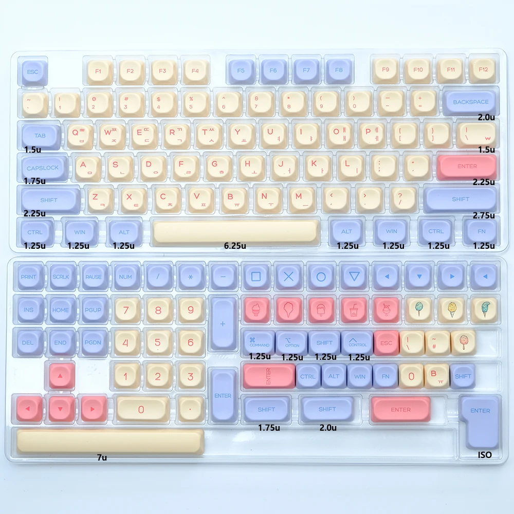 Kbdiy 138 Toetsen/Set Koa Profiel Mac Stijl Keycaps Pbt Russische Koreaanse Keycap Voor Mechanische Keyboard Gaming Retro Key Caps Gmk67