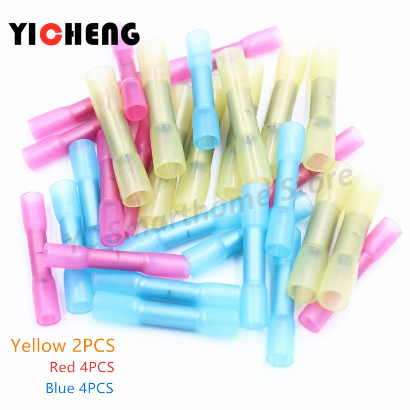 10Pcs BHT waterproof  terminal heat shrink cold pressed intermediate terminal wiring  wire connector crimp connector