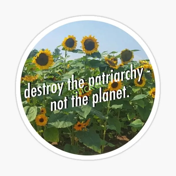 

Destroy the Patriarchy not the Planet Sticker funny Waterproof Reflective Sunscreen DecalsTruck Window Anti Scratch Exterior