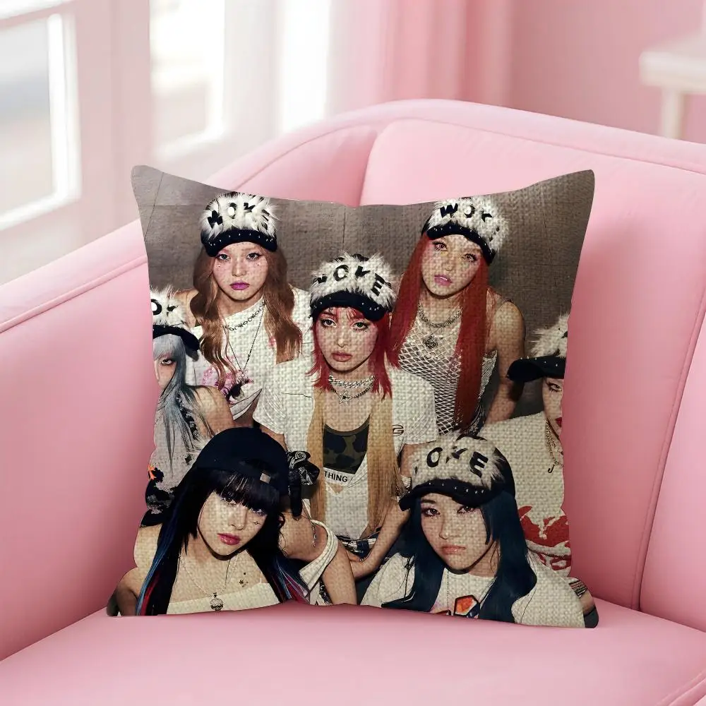 Popular Kpop Band X-XG Cushion Cover Decorative Linen Throw Pillow Case Soft For Bed Sofa Car Home Decor