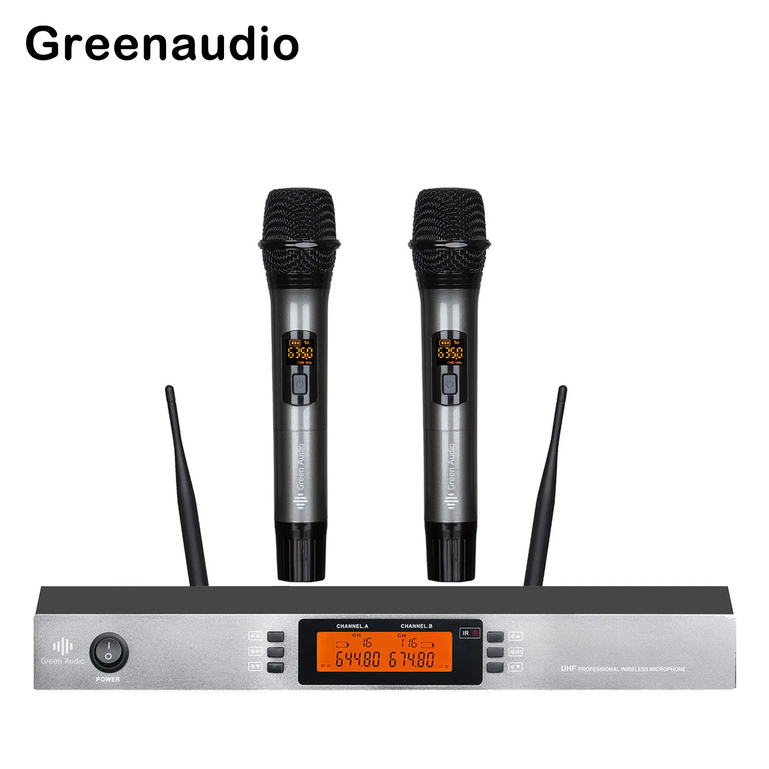 

GAW-MA500 Professional Wireless UHF Microphone 2 Channel Wireless Microphone Karaoke System