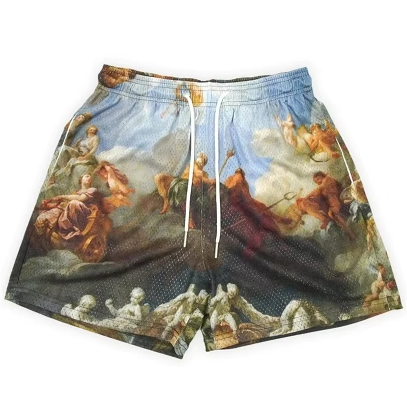 2026 Sommer Neue Schnelltrocknende Shorts mit Tierprint aus Polyesterfaser Gerades Bein Schnell Trocknend Fünf Zoll Länge Hip-Hop-Stil Kurze Hose – Detail 11
