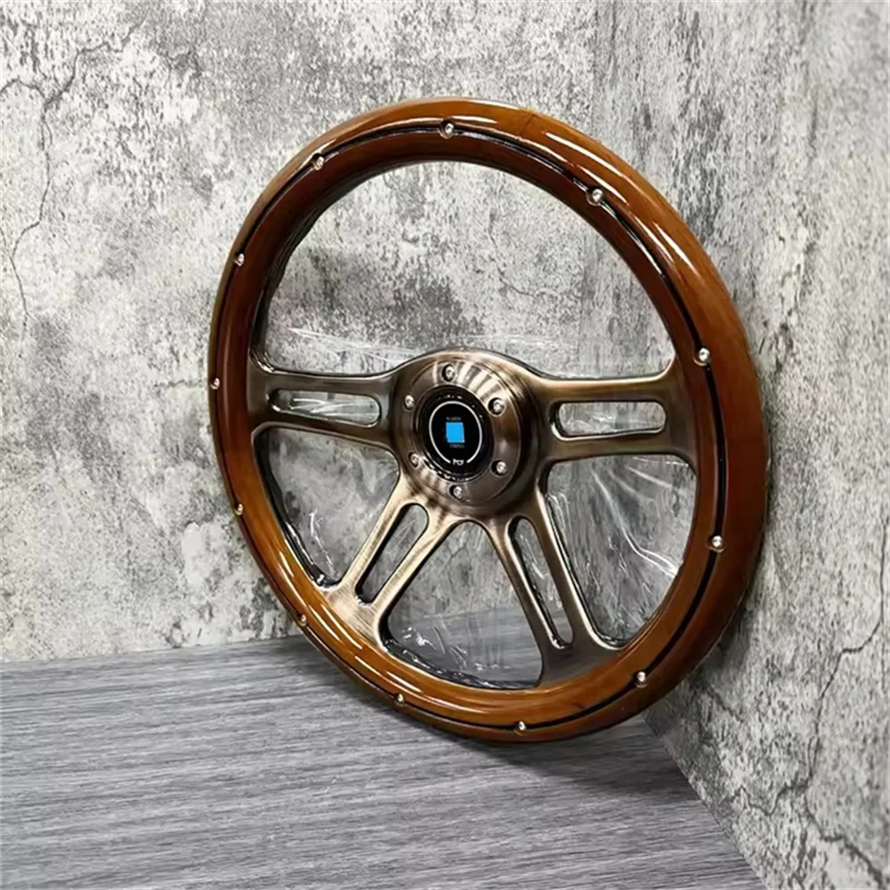

350mm universal steering wheel electroplating bracket wooden sports steering wheel