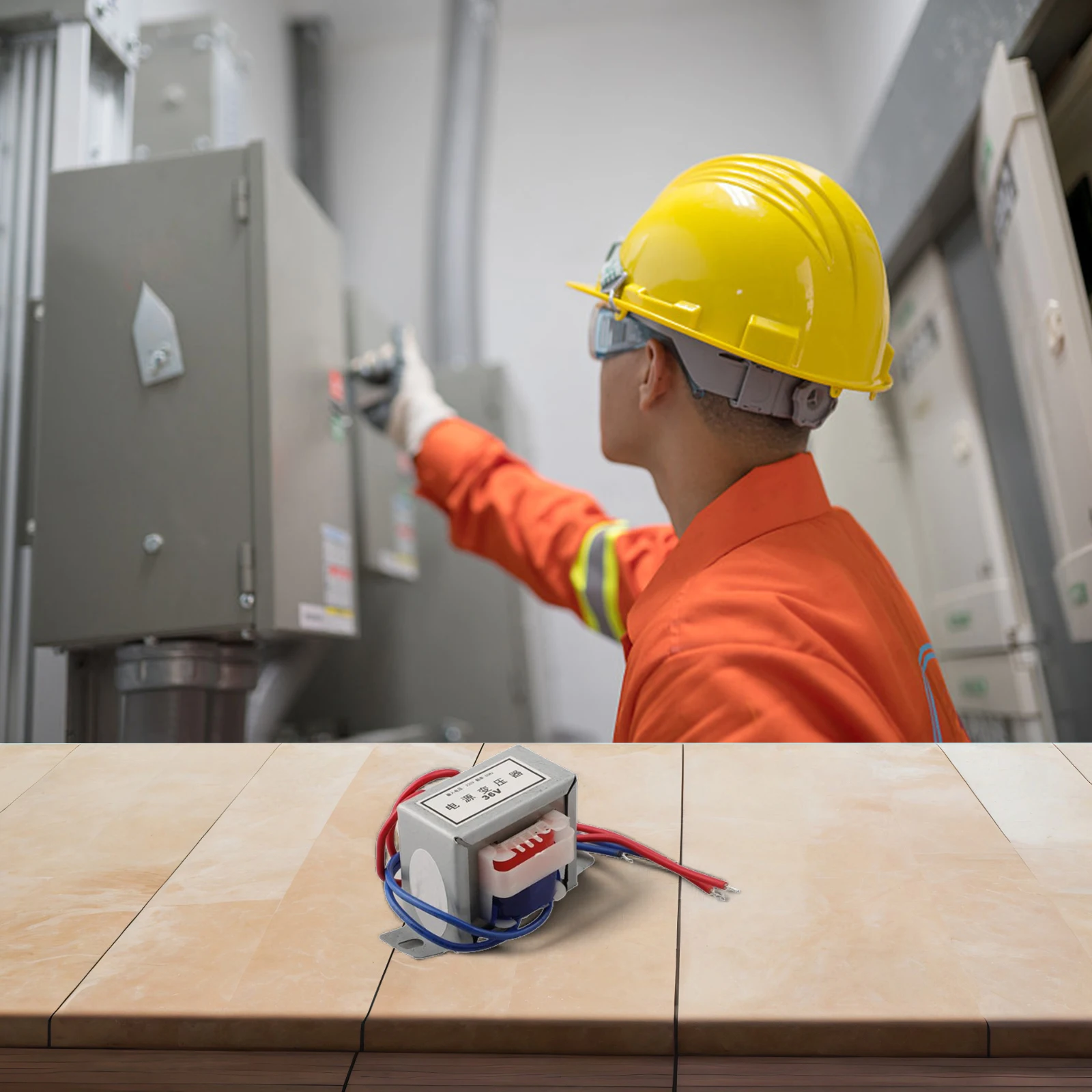 Синий трансформатор напряжения переменного тока, огнестойкий материал, низкая выдержанность тока, входное напряжение 220 В, преобразование электроэнергии