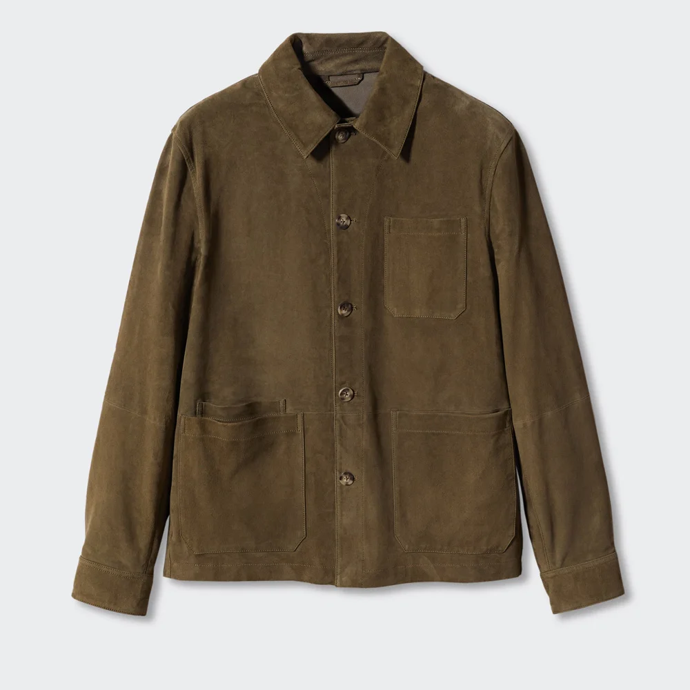 الجلد المدبوغ النسيج رجل السترات عالية الجودة ثلاثة جيوب مربعة أنيق التلبيب رداء غير رسمية واحدة الصدر الحضرية بليزرات الرجال سترة