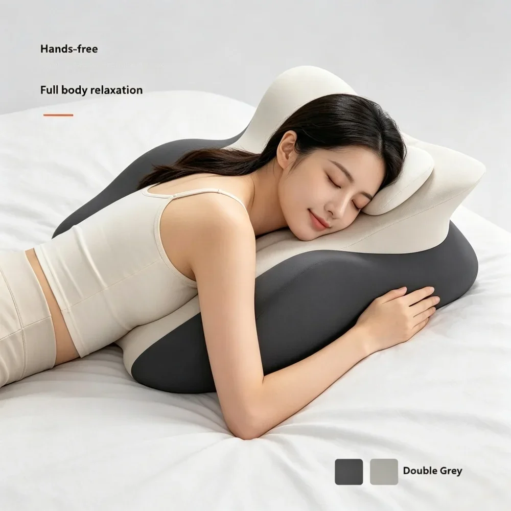 Multi-Positional Wedge Pillow Memory Foam Ergonomic Prone Pillow Prone Reading Cushion Pillows Bed Sleeping Pillow Removable
