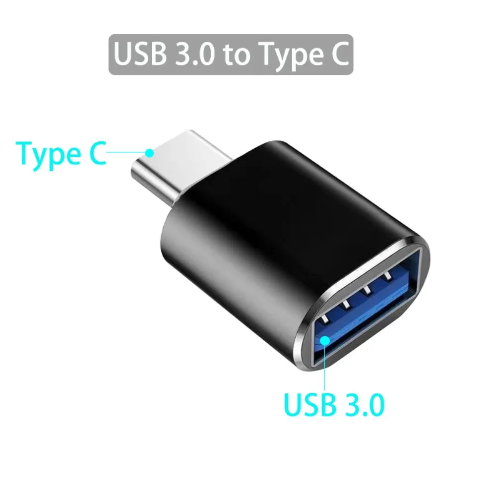 USB3.0 to Type C Male Adapter USB A to USBC Connector OTG Type C Converter Car Charging Adapter for MacBook Mobile Phone