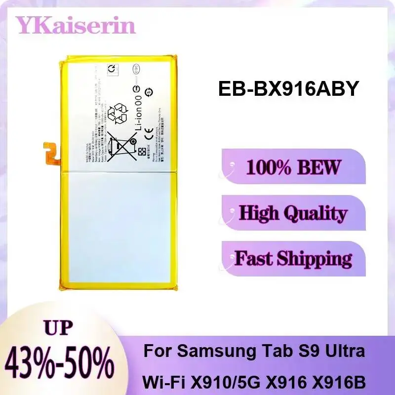 Tablet Battery Stable EB-BX516ABY EB-BX716ABY EB-BX916ABY 8000-11200mAh For Samsung Galaxy Tab S9 FE SM-X710 Plus Ultra 5G