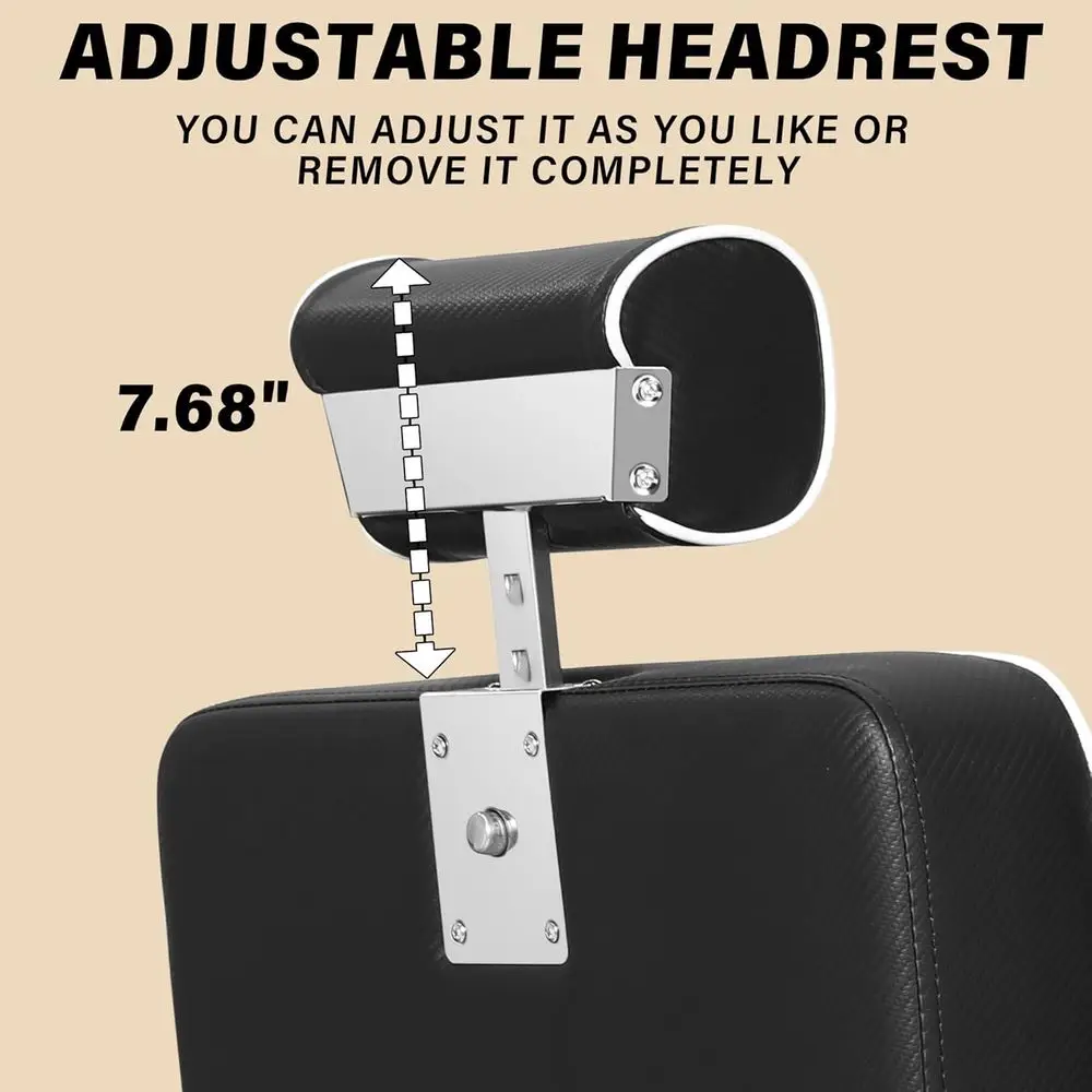 Poltrona da barbiere idraulica reclinabile per saloni - Sedile per stilista ergonomico per parrucchieri e trattamenti di bellezza