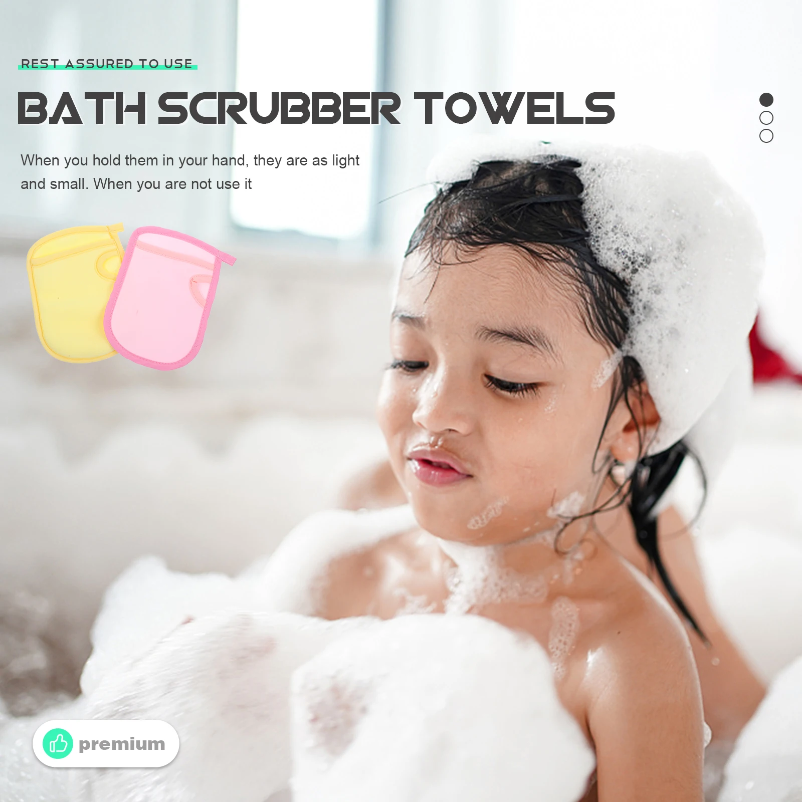 

2pcs Bathing Gloves For Soft Exfoliating Shower Towel Lightweight Bath Tools Daily Body Scrubbing Deep Cleaning