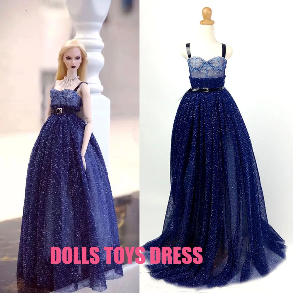 

Customized Dolls Dress Elegant Strapless Backless Zipper Split Dress Evening Dresses for Barbie KISSMELA MICO FR PP OB24 OB27