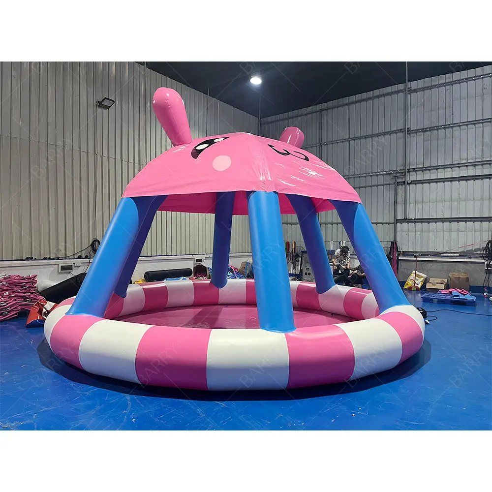 

Children Water Playground Foam Game Sunshade Swimming Pool With Tent Pool Cover Inflatable Round Inflatable Pool Cover Tent