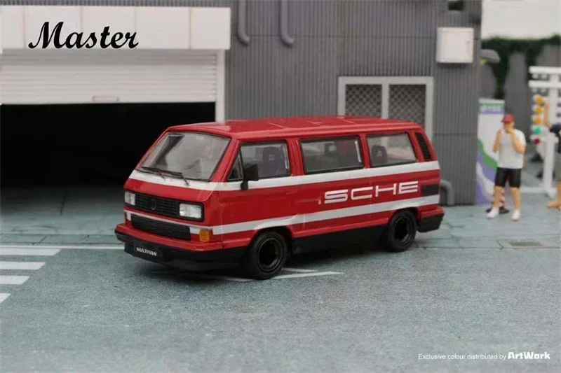 Master 1:64 T3 VAN Bus B32 Blue Diecast Model Car