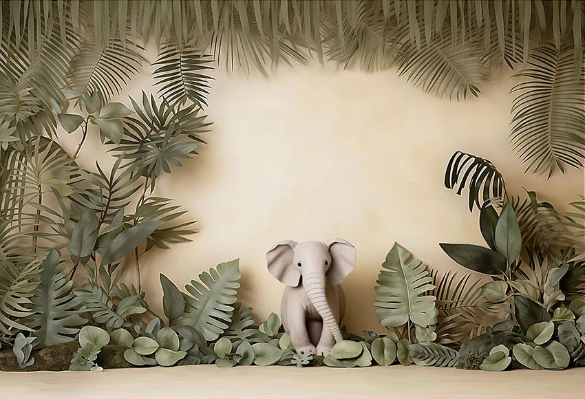 Mehofond Spring Safari Photography Background Easter Day Party Newborn Birthday Animal Jungle Green Grass Decor Photo Backdrops