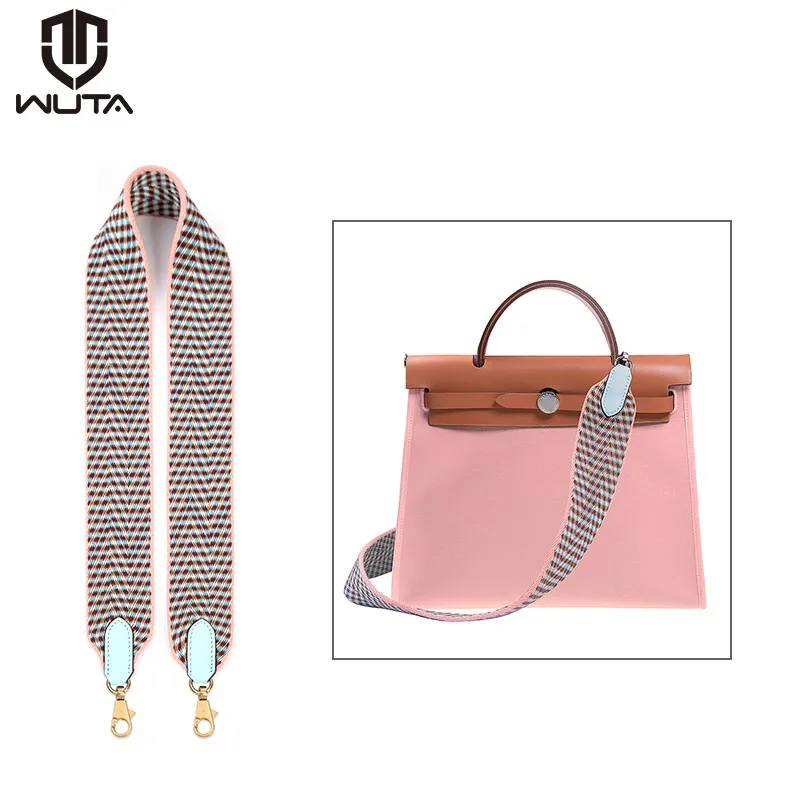 WUTA 110cm Bag Strap for Hermes Herbag/Kelly Bags Cotton Webbing Shoulder Strap Crossbody Replacement Bag Accessories