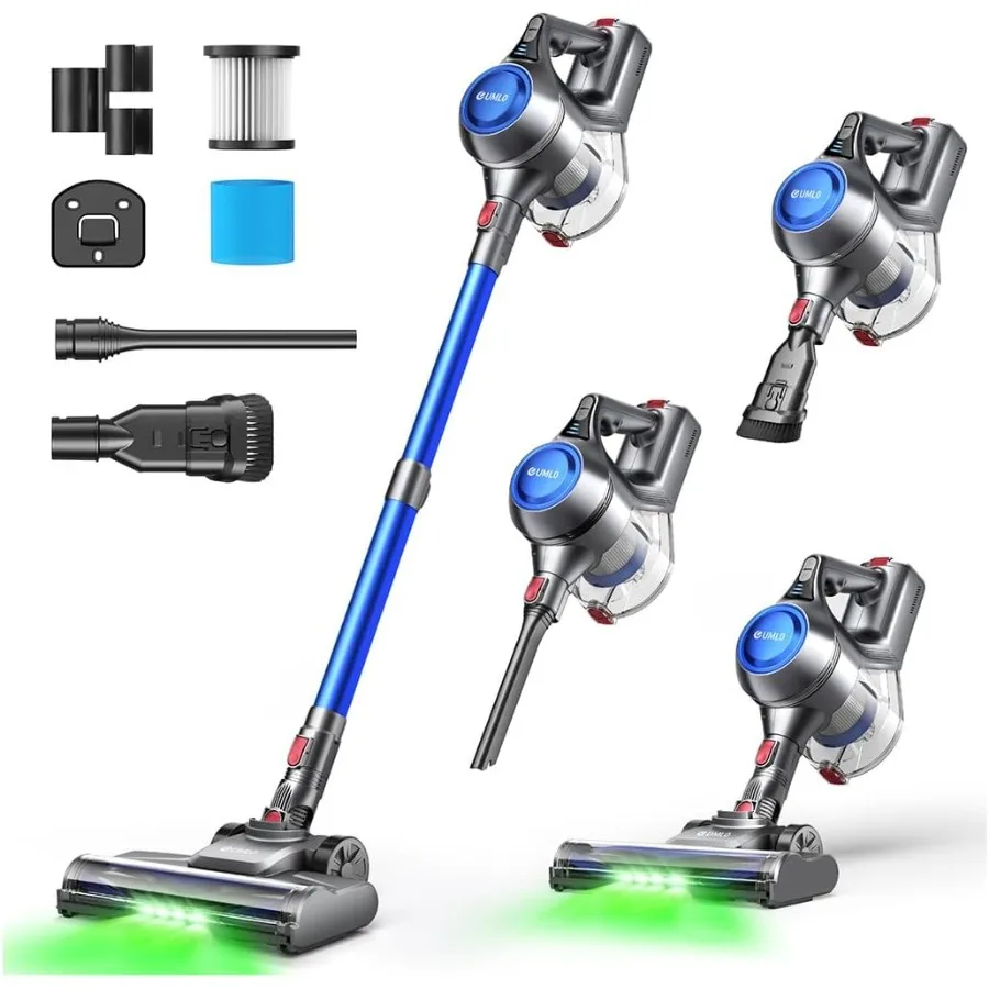 

Беспроводной пылесос 40 кПа, мощное всасывание для домашнего использования, время работы 45 минут, 1,6 л, пылесборник, защита от запутывания, перезаряжаемый 8 в 1