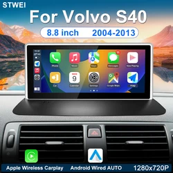 For Volvo S40 C30 C70 8.8-inch 2004-2013 Car Radio Multimedia video player Android 13 GPS navigation Carplay 4G Wi Fi