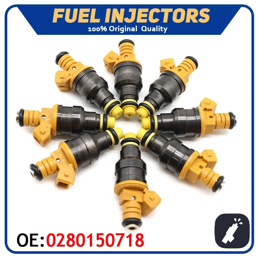 

8pcs Fuel Injector Nozzle 0280150718 Fit For Ford F150 F250 F350 Mustang E-150 E-250 E-350 Lincoln Navigator 4.6L 5.0L 5.4L 5.8L