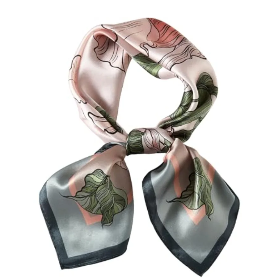 

100 шелковых квадратных шарфов шелковицы 27 x 27 дюймов для женщин, роскошная мягкая ткань, идеально подходящая для головных уборов с шеей и модных аксессуаров