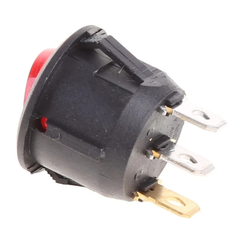 سيارة السيارات زر دائري نقطة قارب الروك التبديل التيار المتناوب 6A/250 فولت الضوء الأحمر ON-OFF SPST أفضل بيع #3