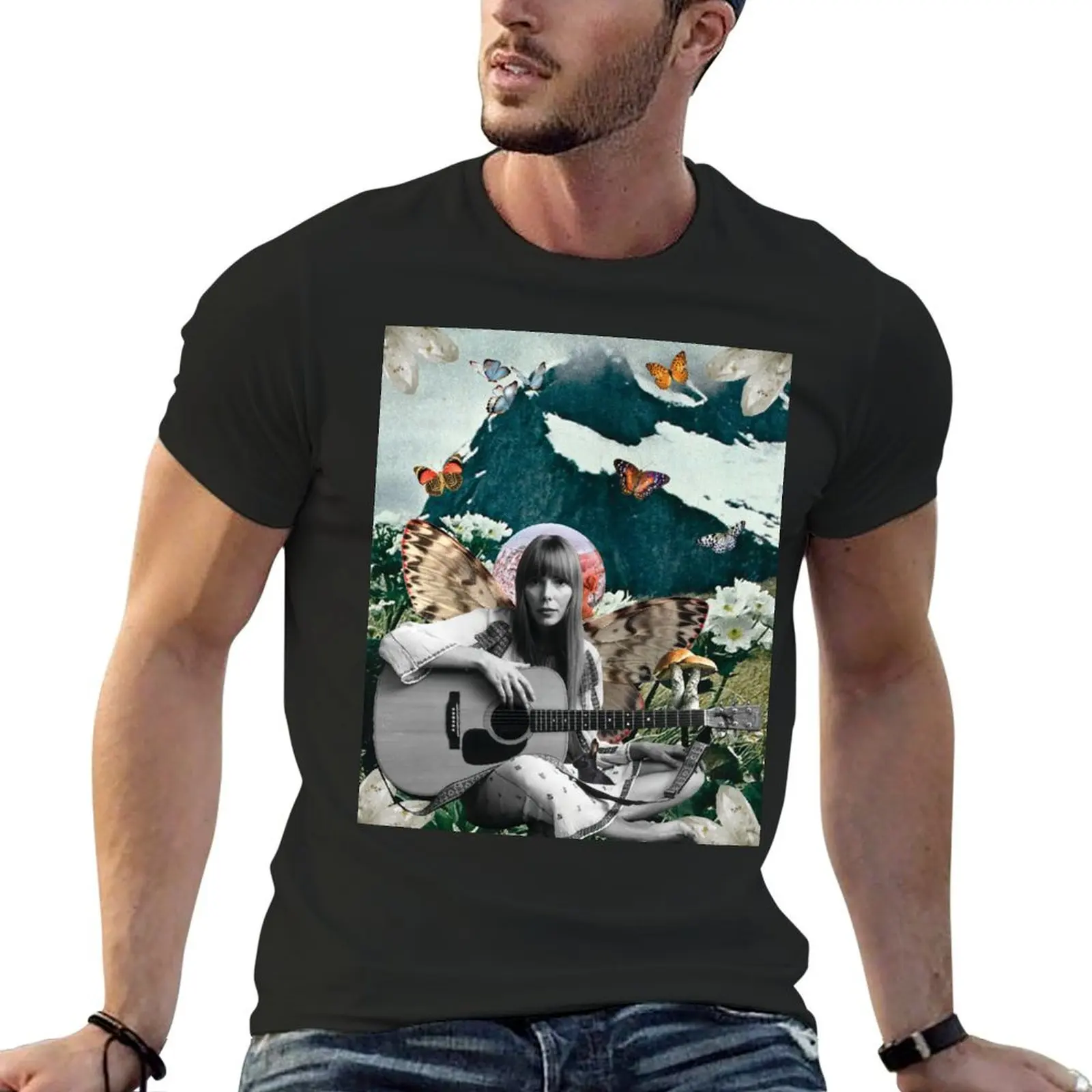 

Joni Mitchell T-Shirt basketball graphic tees anime clothes funny t shirts men