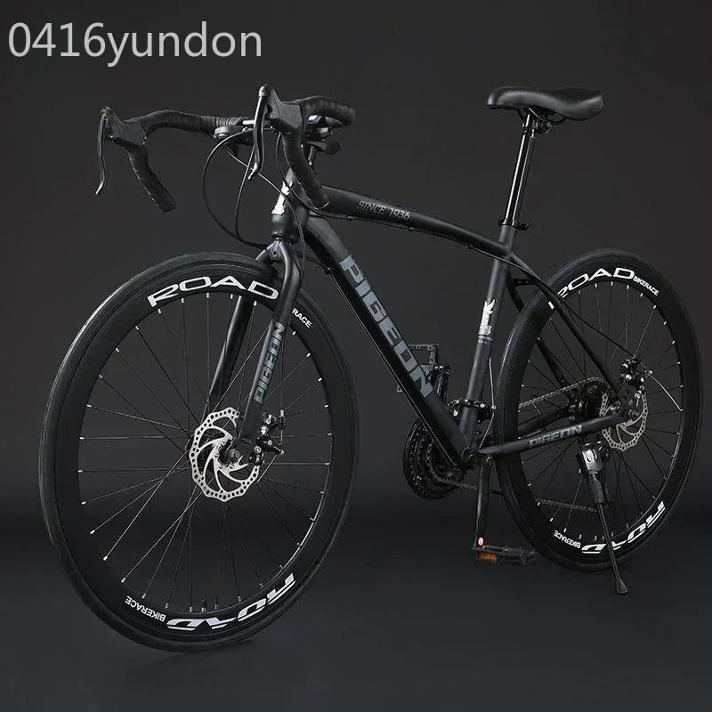 

27 Speeds Bend Road Bike 700C Variable Speed Shock Absorbing Adult Bicycle Double Disc Brake Mountain Bike Racing Special Bike