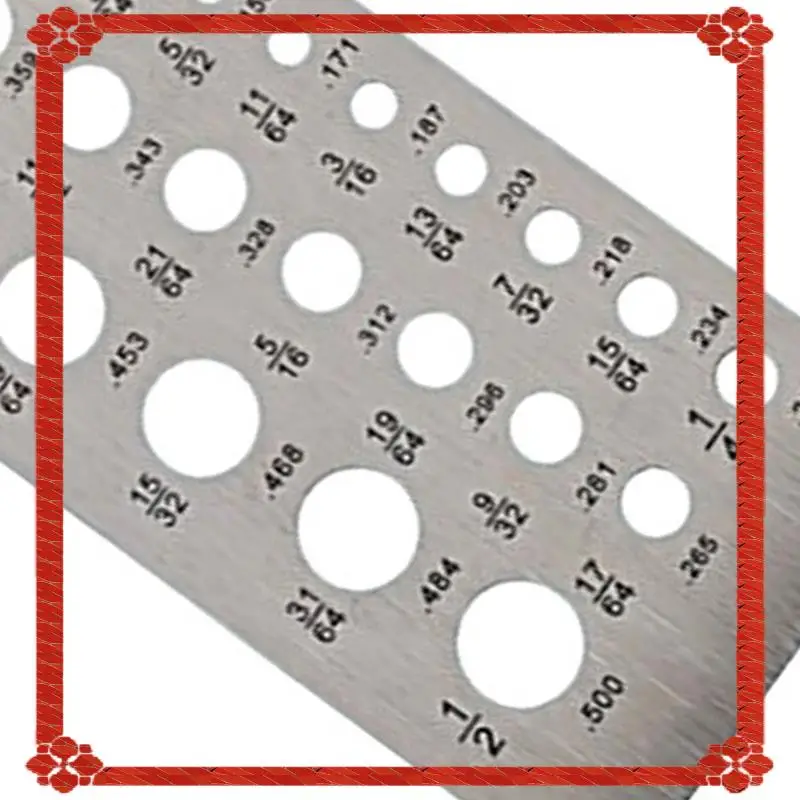 1 ชิ้นเส้นผ่านศูนย์กลางสแตนเลสเส้นผ่านศูนย์กลางวัดความหนาของลวด Measurer เครื่องทดสอบไม้บรรทัด DIY เจาะวัดเครื่องมือวัด