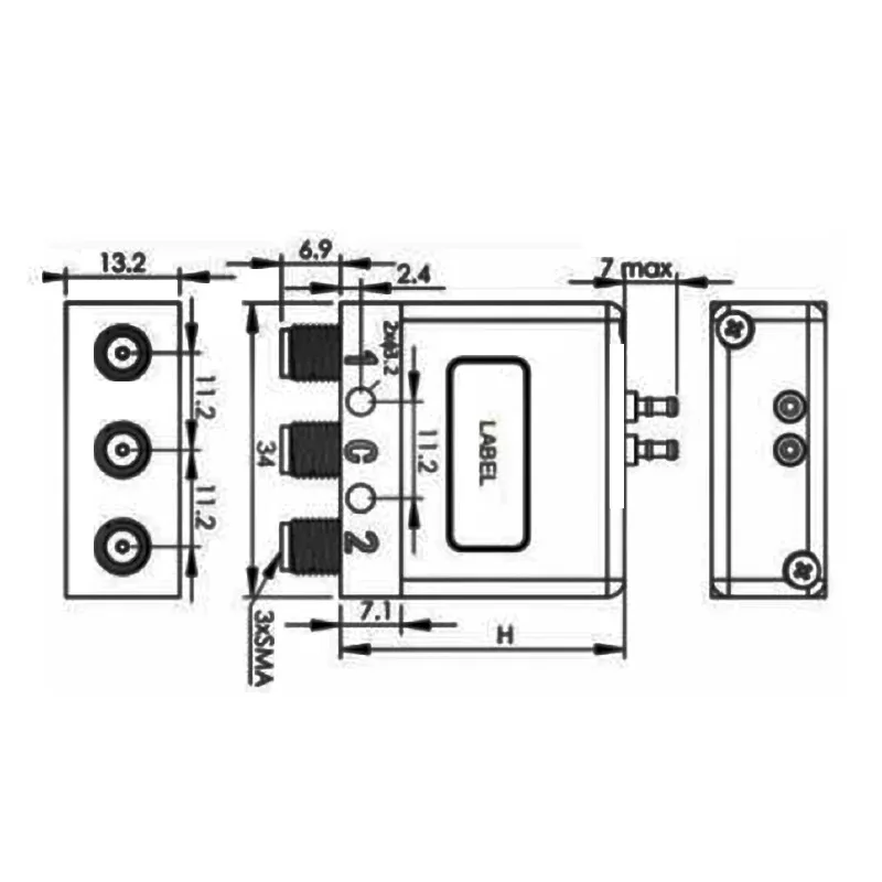 SPDT SMA RF Coaxial Relay Switch DC-18GHz 12V 24V Mechanical Radio Frequency Signal Switch Electronic Component