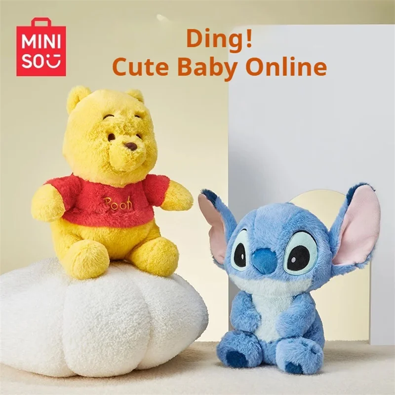 Miniso Vinnie D Isney Pop Kawaii Knuffeldier Muur Hangende Knuffels Decor Pluche Kussensplush Speelgoed Voor Kinderen Verjaardag