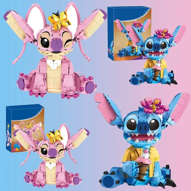 

Hot Stitch Angel CP Building Blocks 2025 - Large Piece Cartoon Toys with Moving Ears Kids Assembly Gift for Boys Girls Birthday