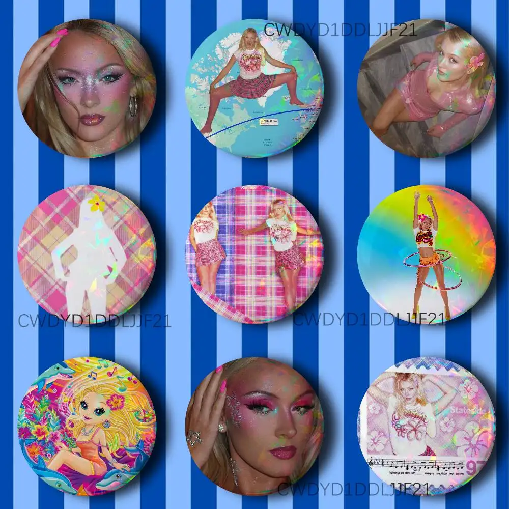 

Z-Zara Larsson Midnight Sun Badge Handmade Button Brooch for Backpack Hat Shirt Accessories Gifts