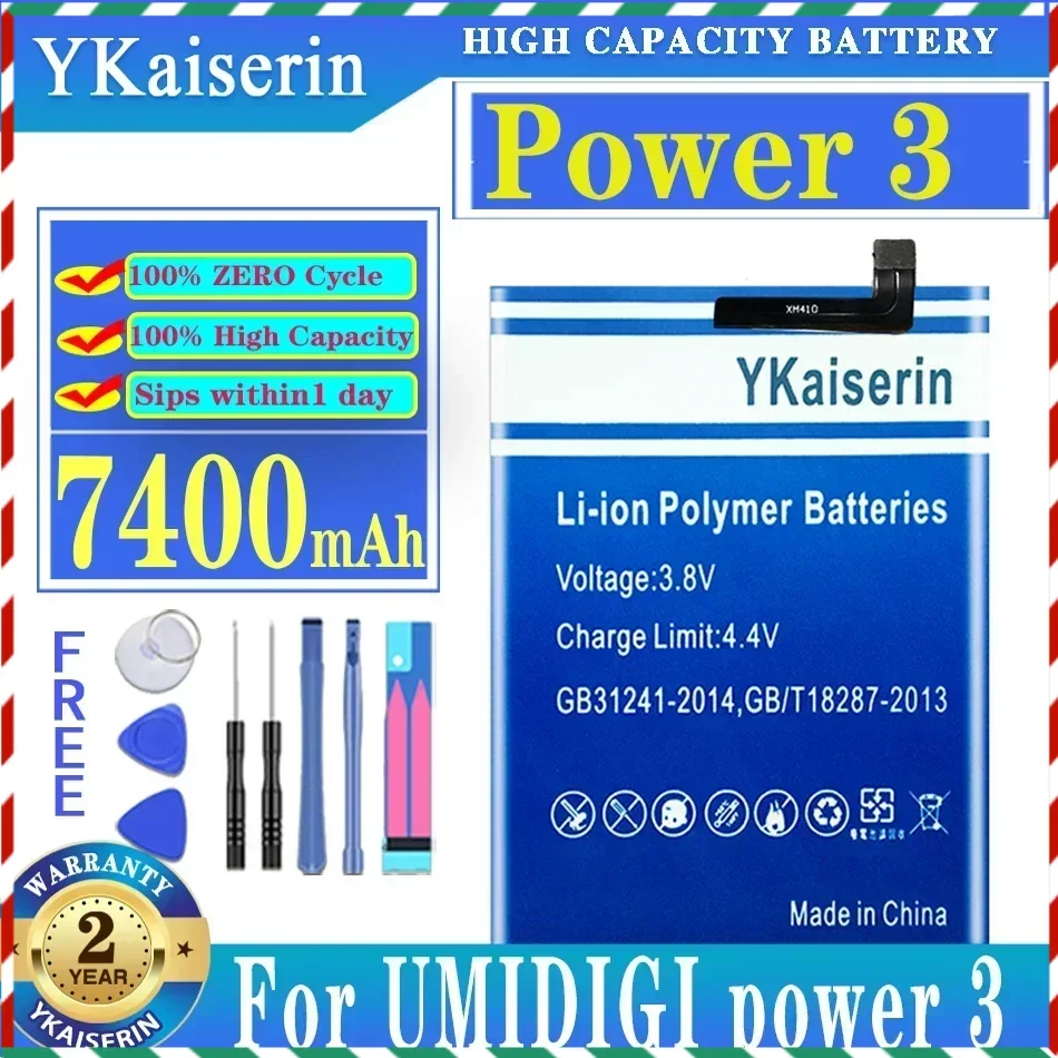 

YKaiserin Power 3 7400mAh Replacement Battery for UMIDIGI Power3 High Capacity Battery +Track Code