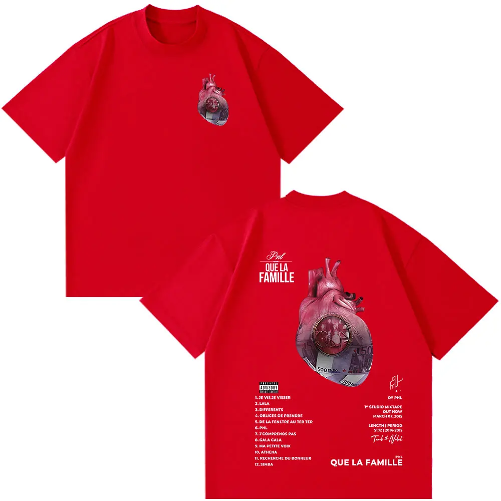 French Rapper PNL Que La Famille Le Monde Chico T-shirt Men Women Hip Hop Fashion Short Sleeve T-shirts Cotton O-Neck T Shirts view 5