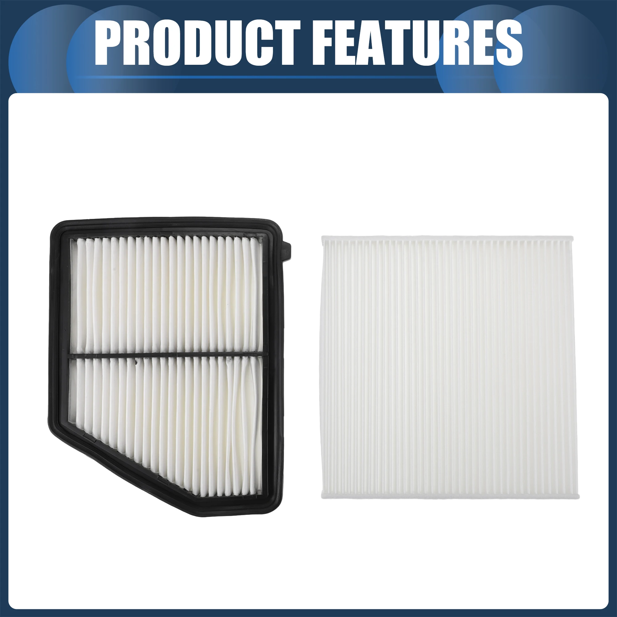 X Autohaux 1 Set Car Engine Air Filter Cabin Air Filter 172205BAA00/80292TBAA11 for Honda HR-V Civic 2.0L 2016-2023 Accessories