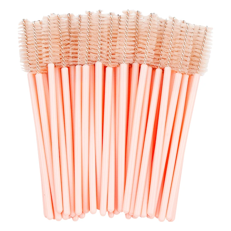 50 stuks wegwerp nylon mascara toverstaf applicator wimperborstels voor enten wimpers verlenging vrouwen make-up borstel gereedschap