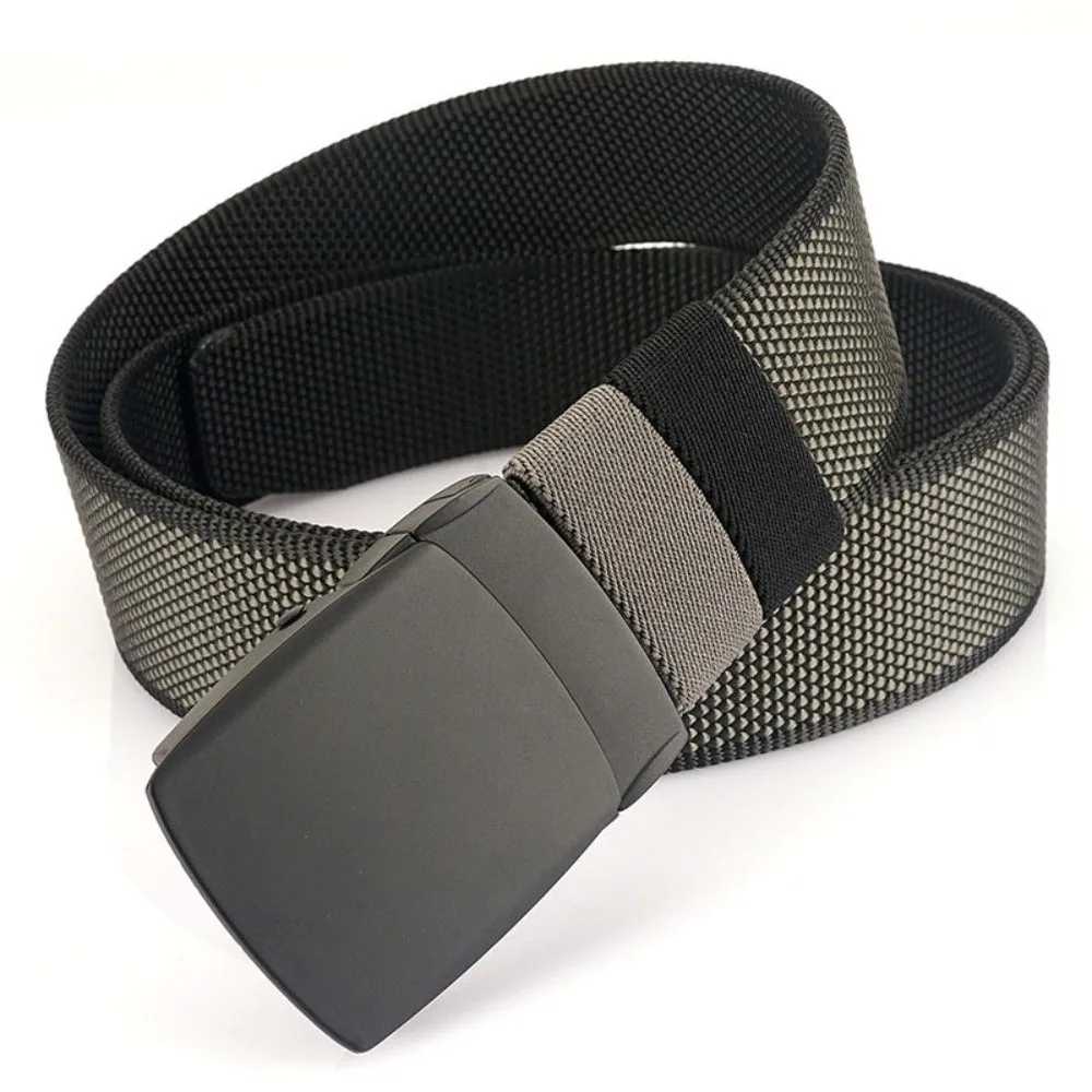 

Rotating Double-sided Men Nylon Waist Belts Quick Release Alloy Buckle Man Waistbands Trendy Adjustable Korean Waist Strap