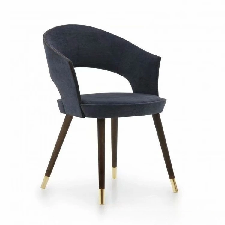 Solid wood fabric backrest, nail art café, hotel leisure reception chair
