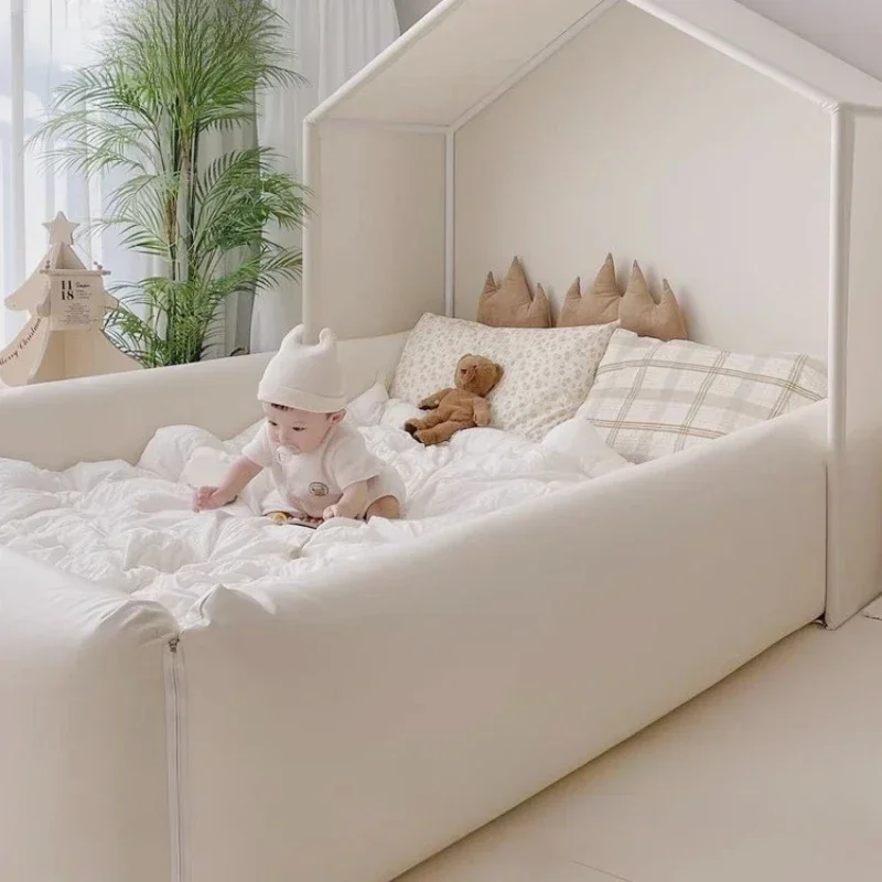 Pavimento in legno massello letti per bambini bambino principessa casa Design letti per bambini piattaforma Cama Infantiles mobili per camera da letto YQ50CB